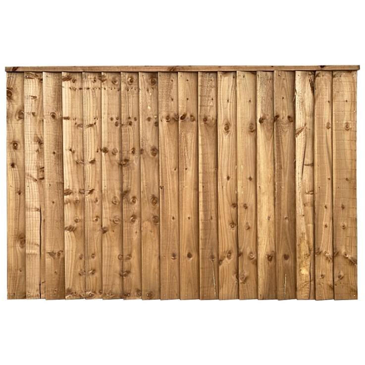 Feather Edge Fence Panel Brown Framed 6ft x 4ft